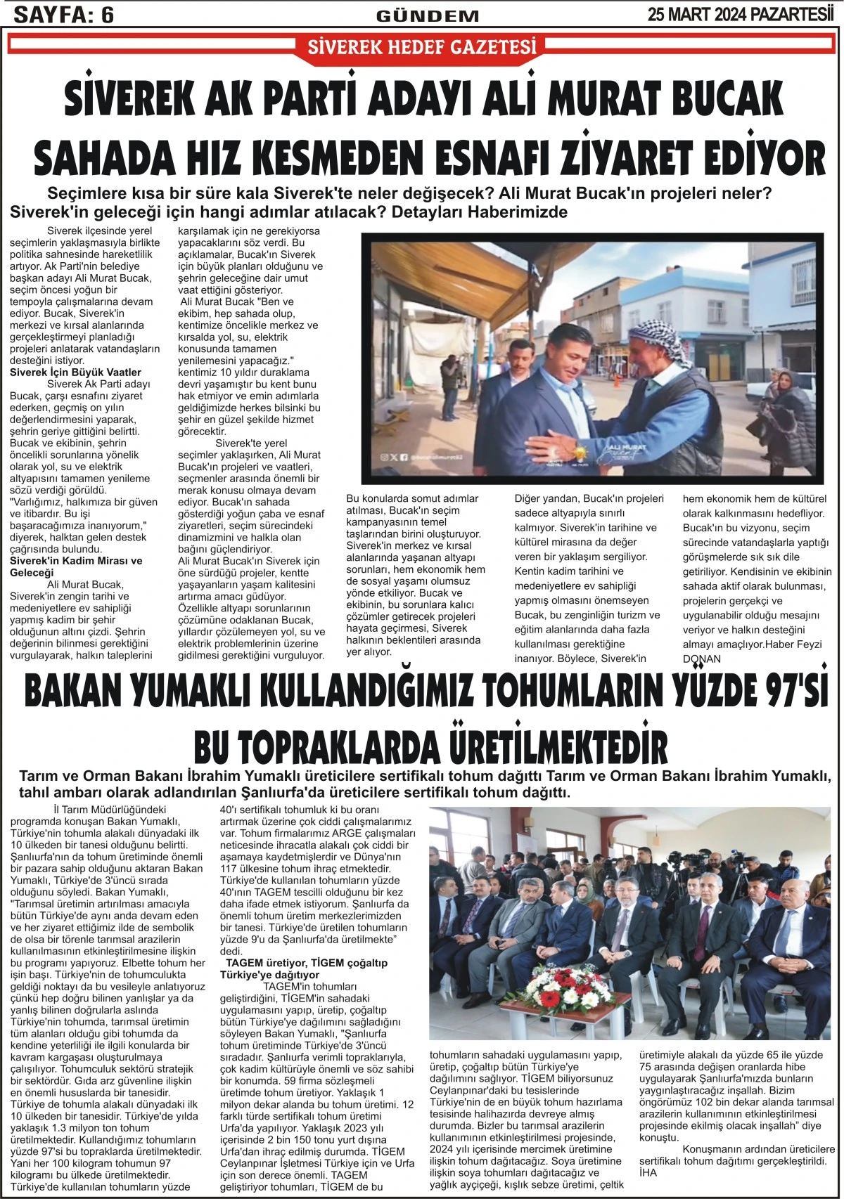 25.03.2024  Tarihli Gazetemiz