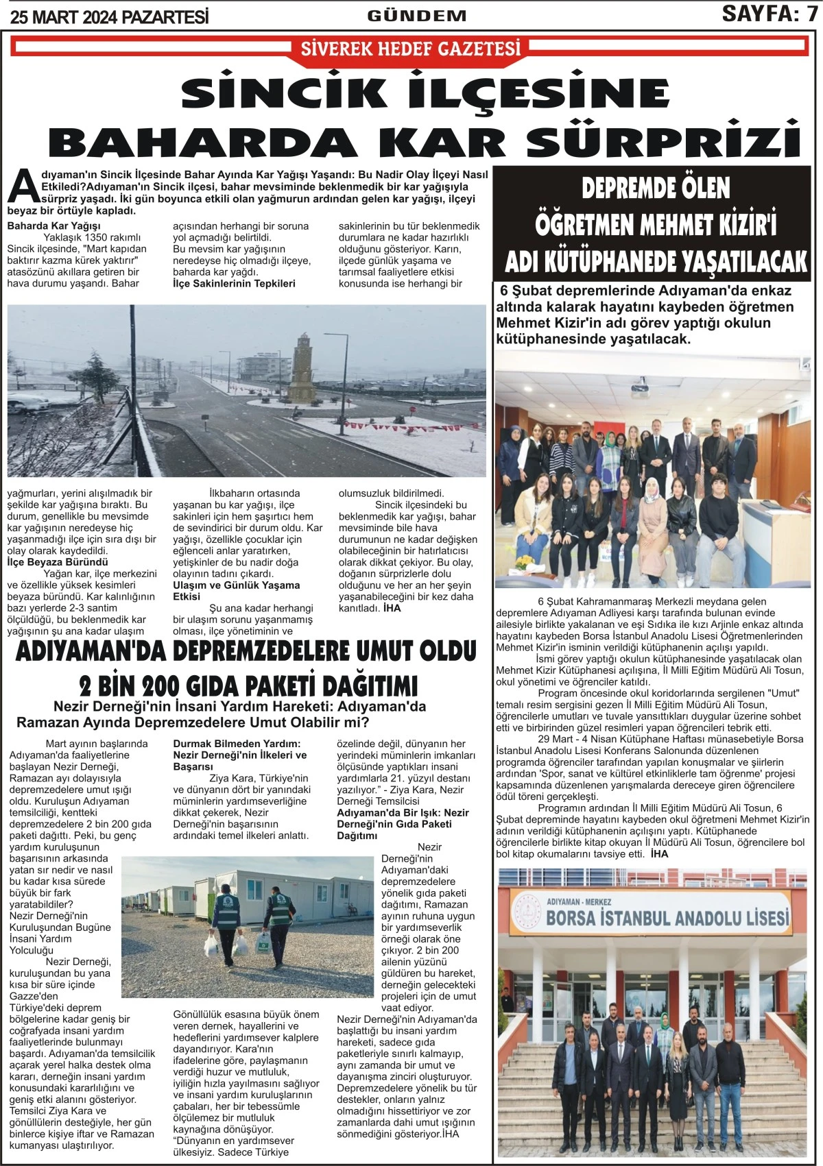 25.03.2024  Tarihli Gazetemiz