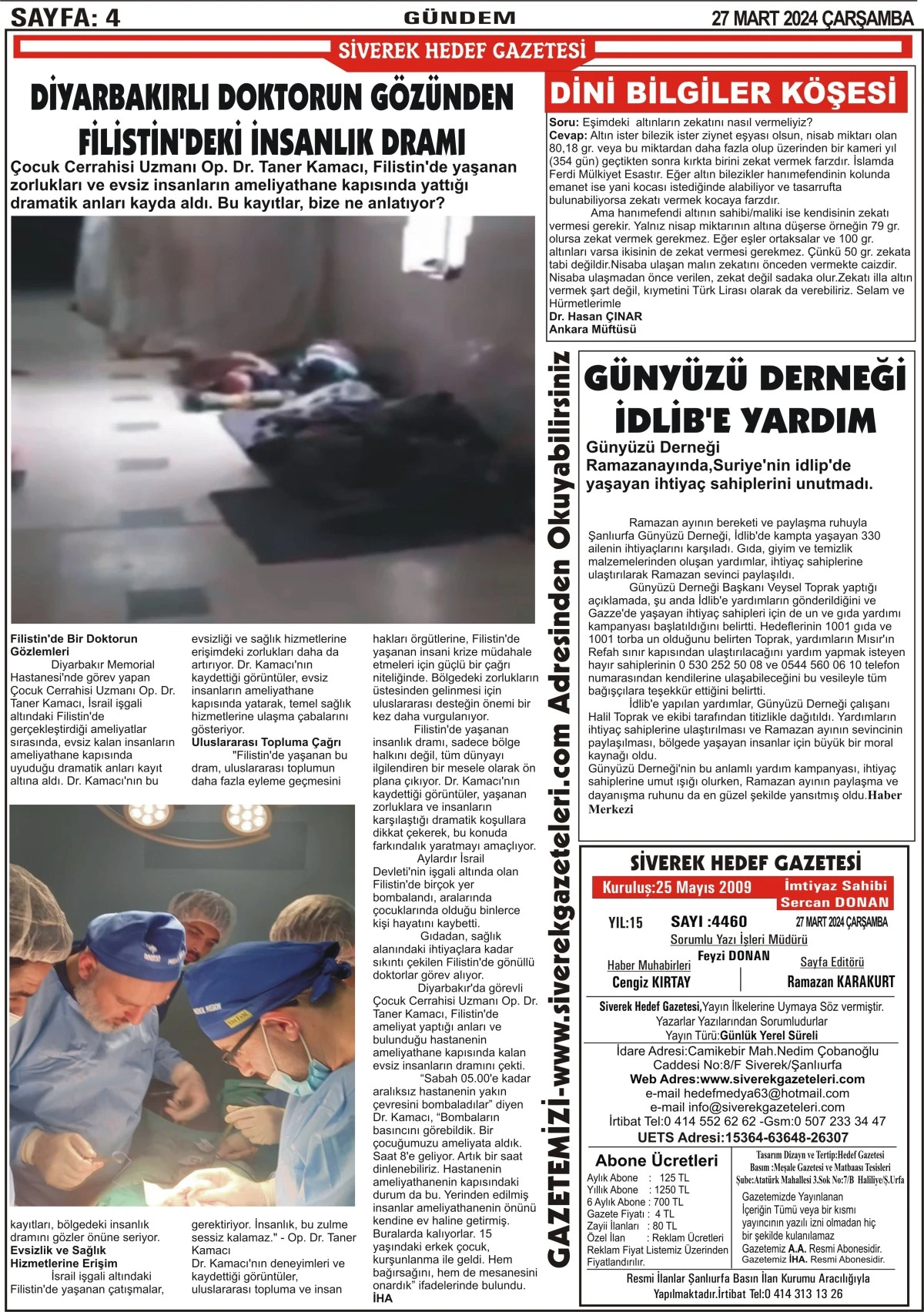 27.03.2024 Tarihli Gazetemiz