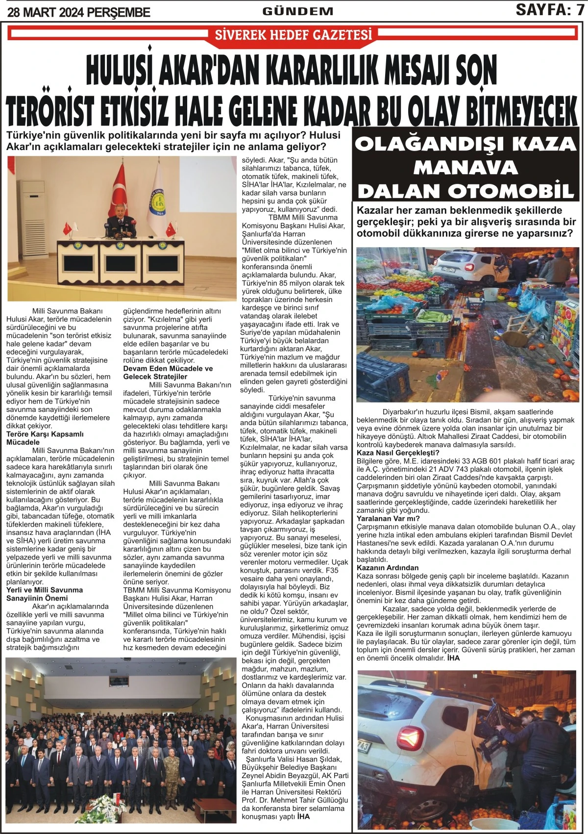 28.03.2024 Tarihli  Gazetemiz