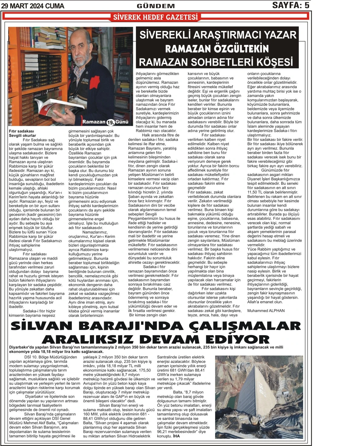 29.03.2024 Tarihli Gazetemiz