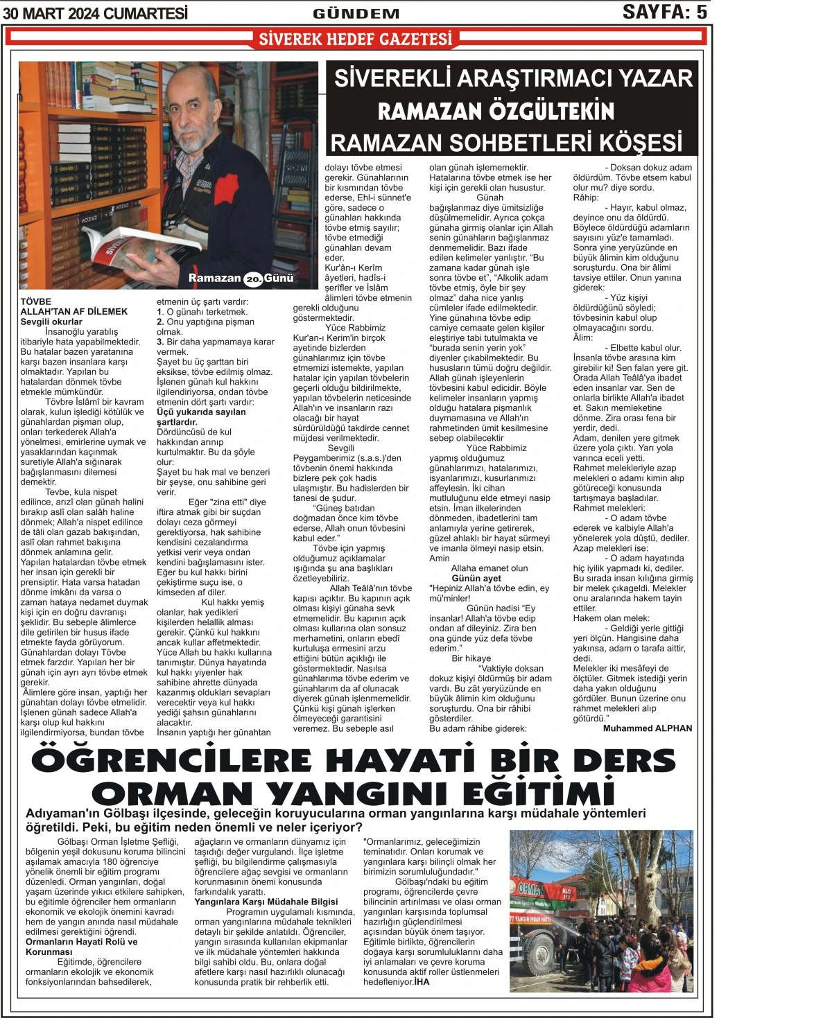 30.03.2024 Tarihli Gazetemiz