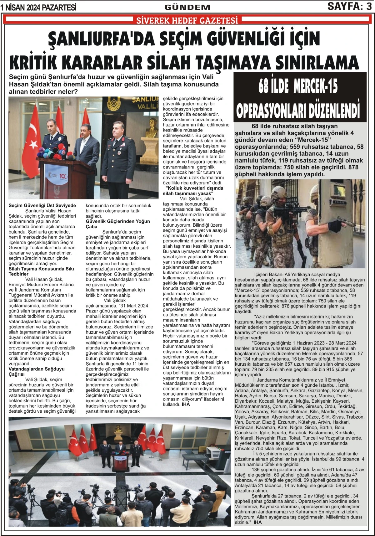 01.04.2024 Tarihli Gazetemiz