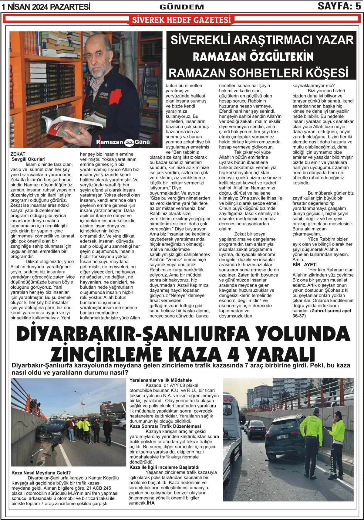 01.04.2024 Tarihli Gazetemiz