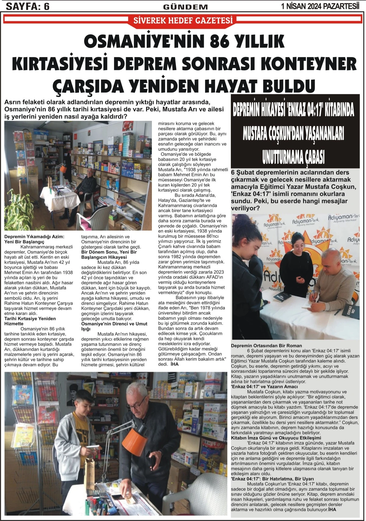 01.04.2024 Tarihli Gazetemiz