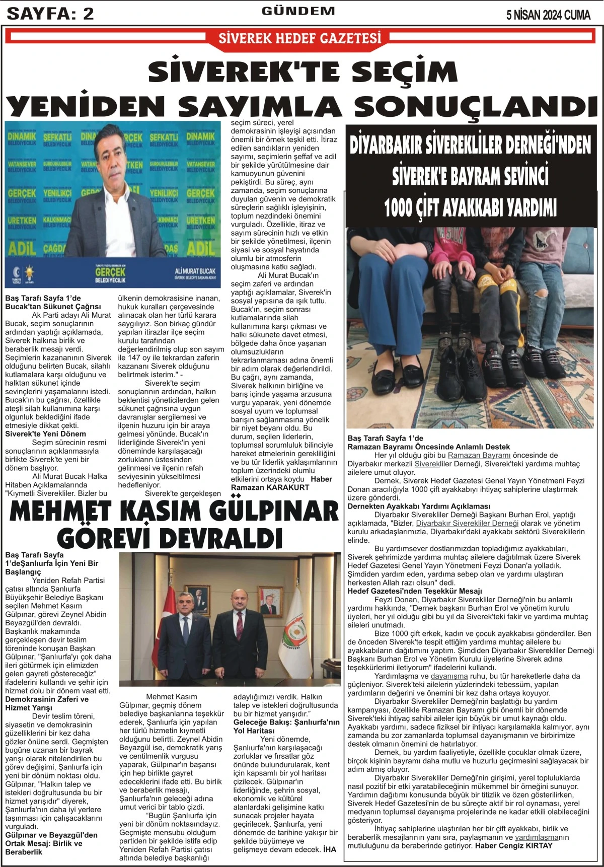 05.04.2024 Tarihli Gazetemiz