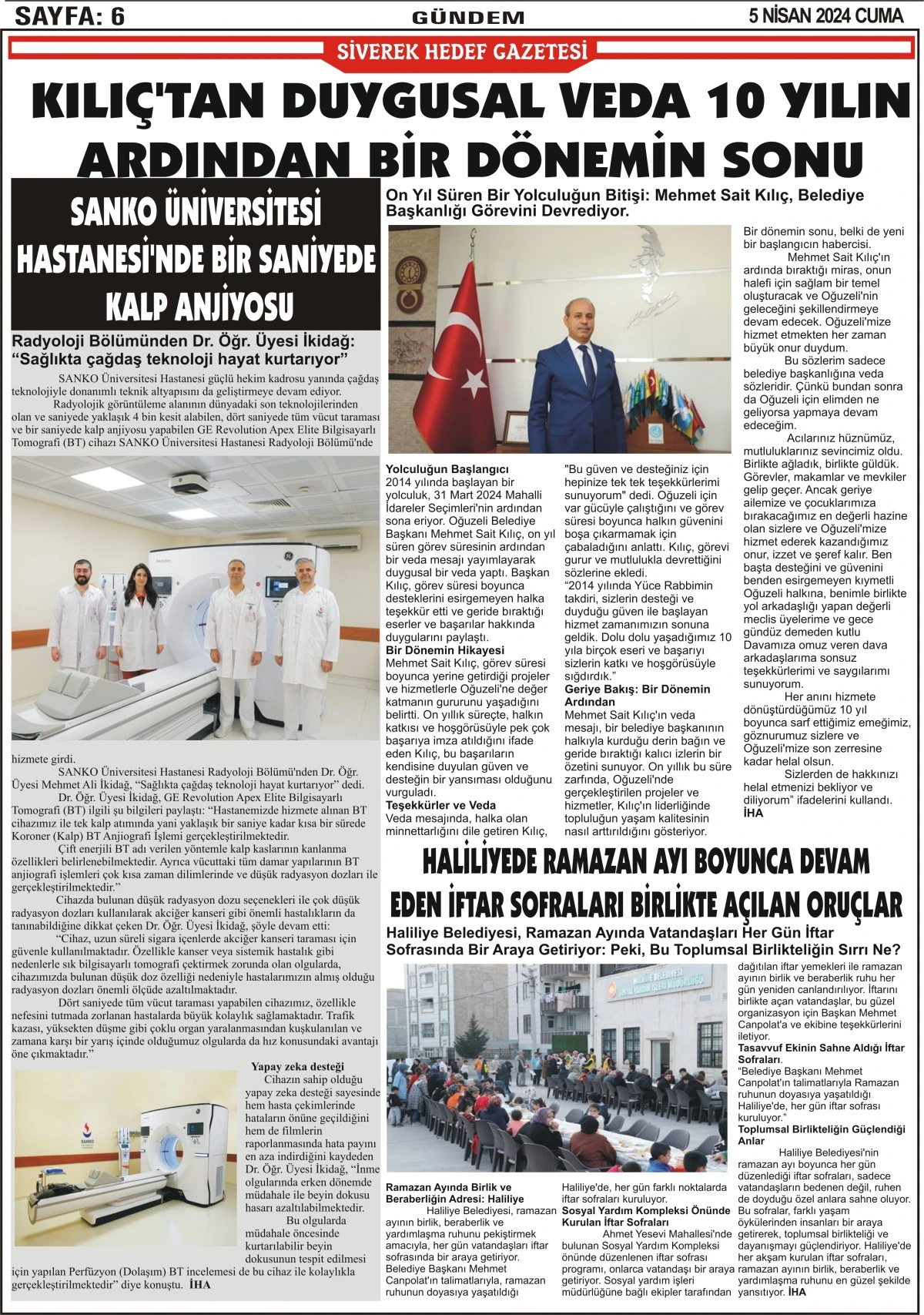 05.04.2024 Tarihli Gazetemiz