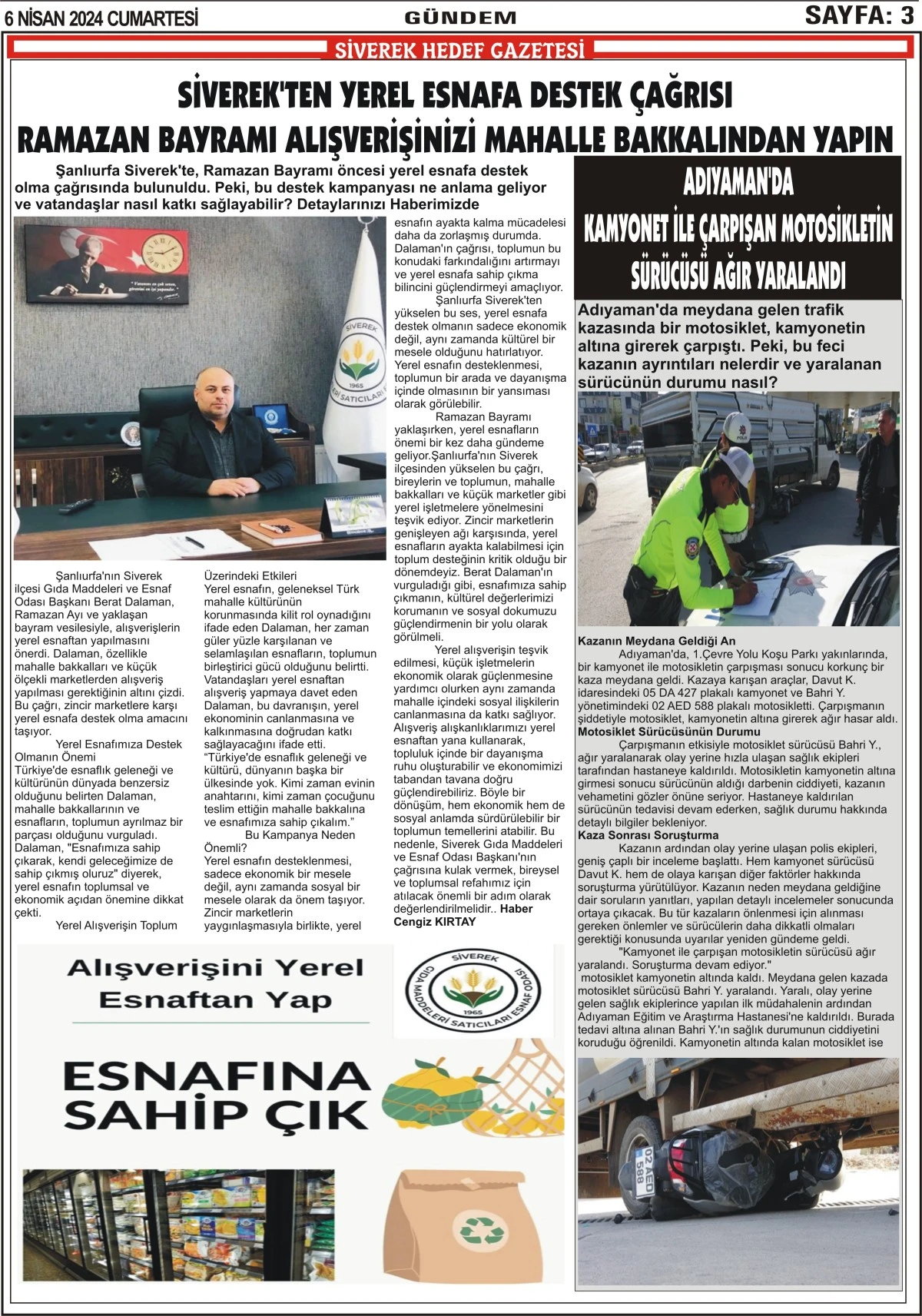 06.04.2024 Tarihli Gazetemiz