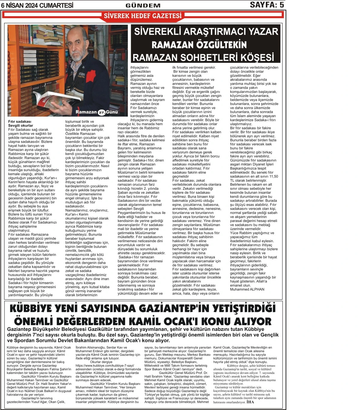 06.04.2024 Tarihli Gazetemiz