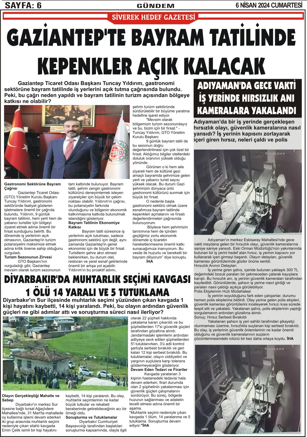 06.04.2024 Tarihli Gazetemiz