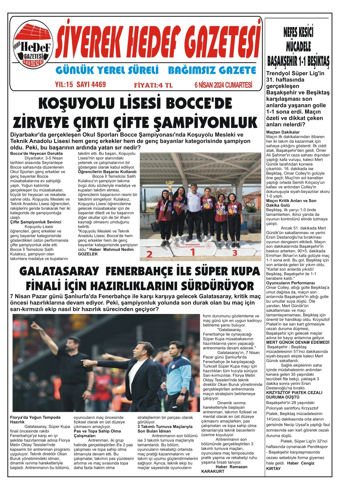 06.04.2024 Tarihli Gazetemiz