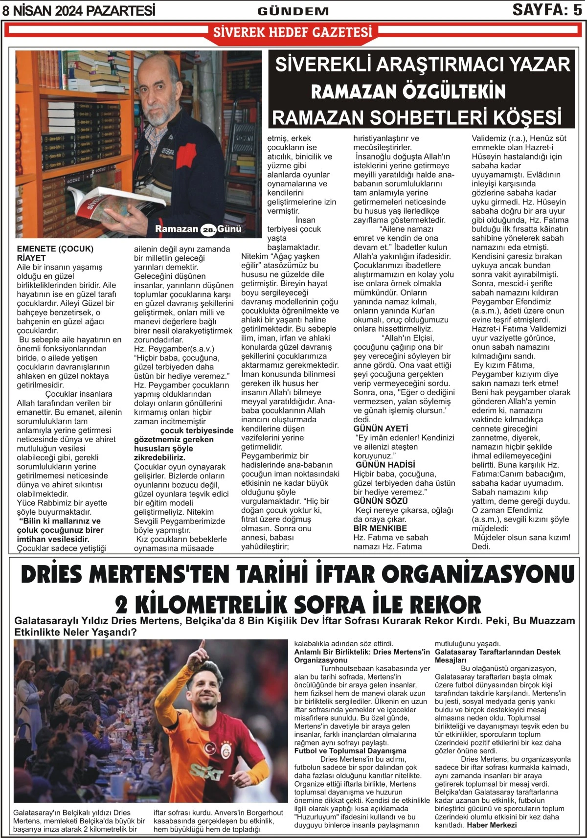 8.04.2024 Tarihli Gazetemiz