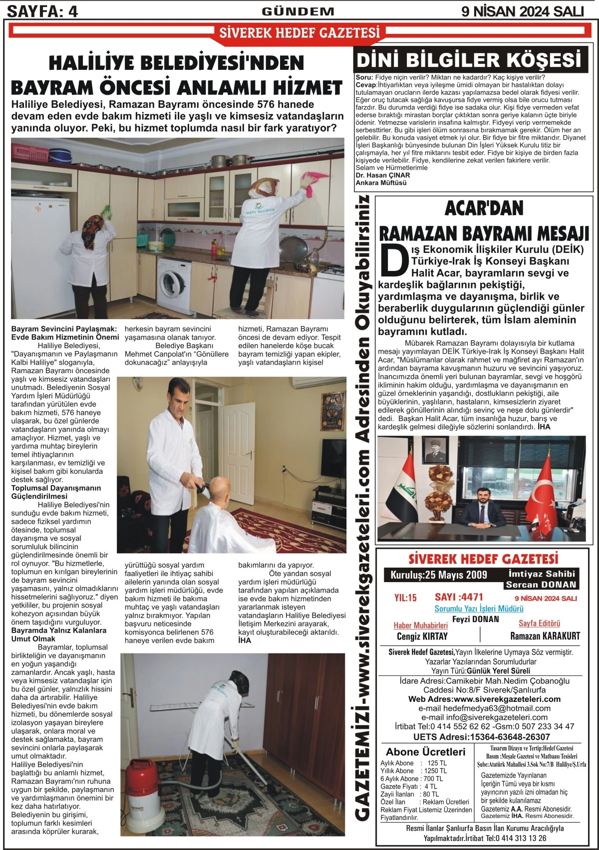 09.04.2024 Tarihli Gazetemiz