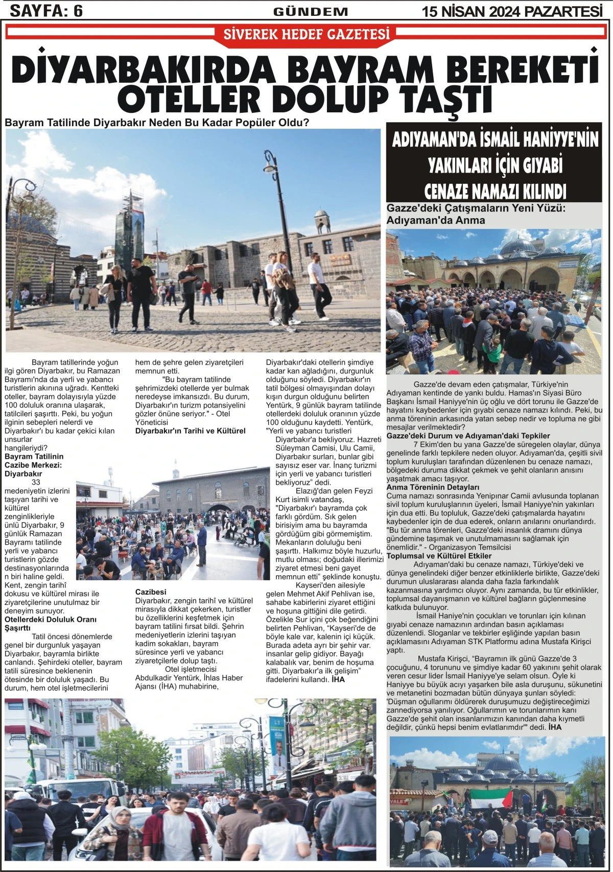 15.04.2024 Tarihli Gazetemiz