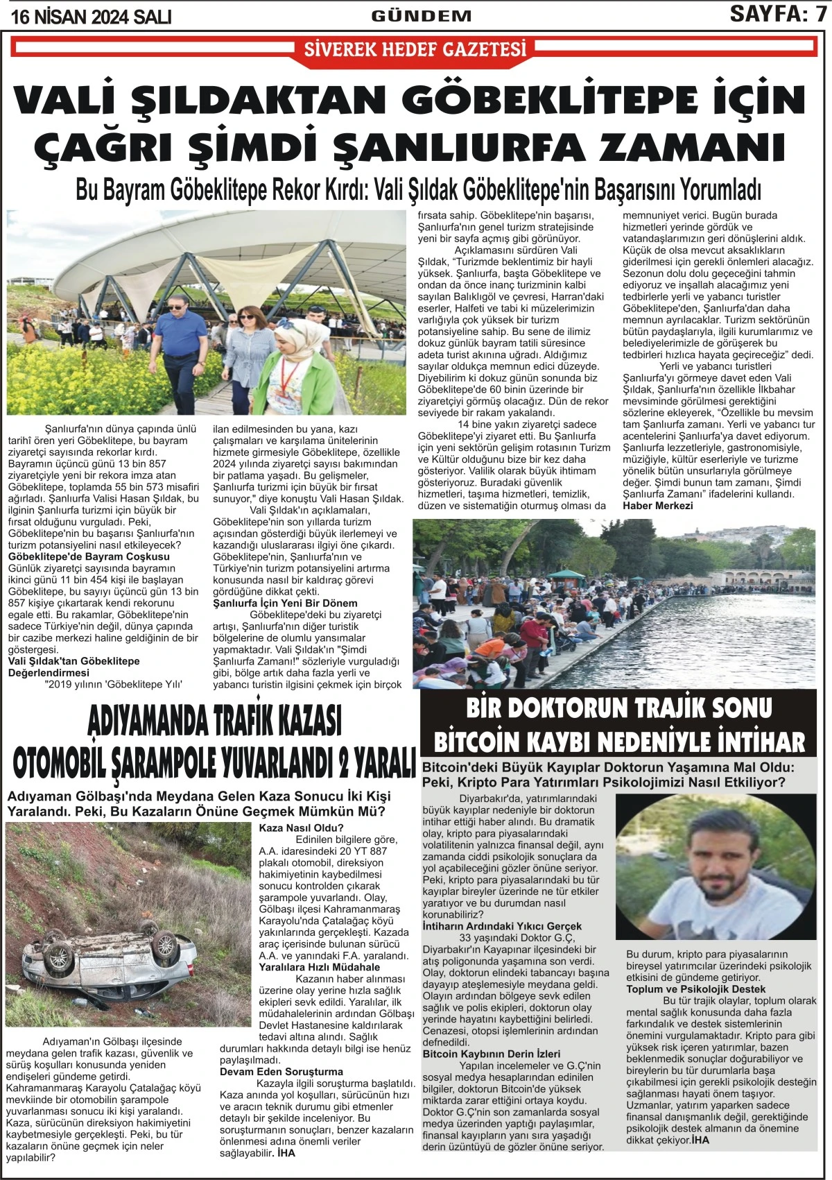 16.04.2024 Tarihli Gazetemiz