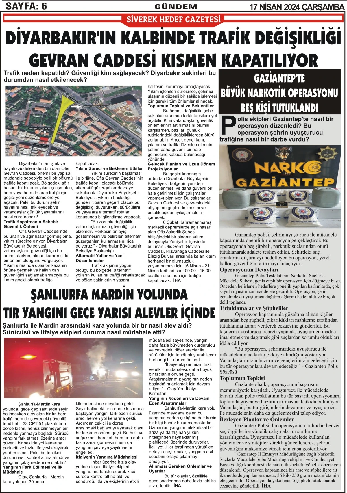 17.04.2024 Tarihli Gazetemiz