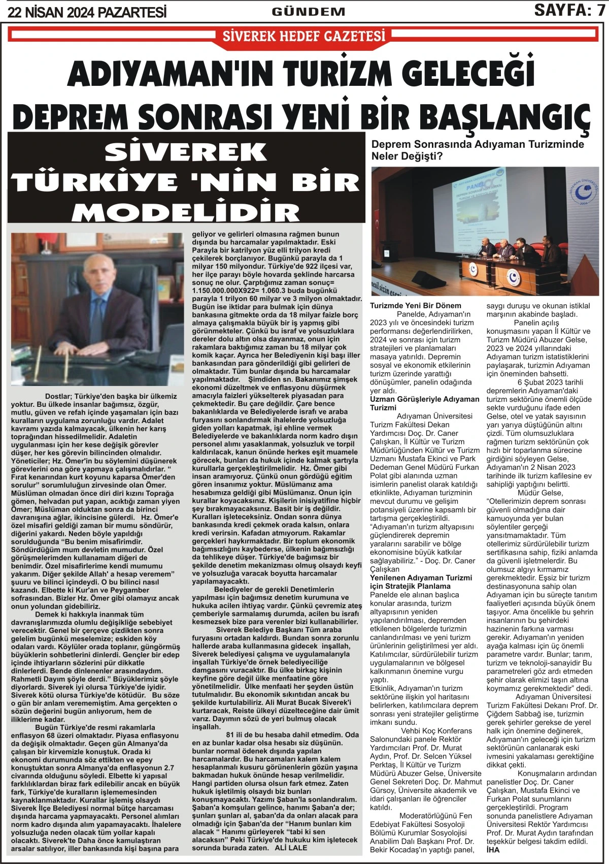 22.04.2024 Tarihli Gazetemiz