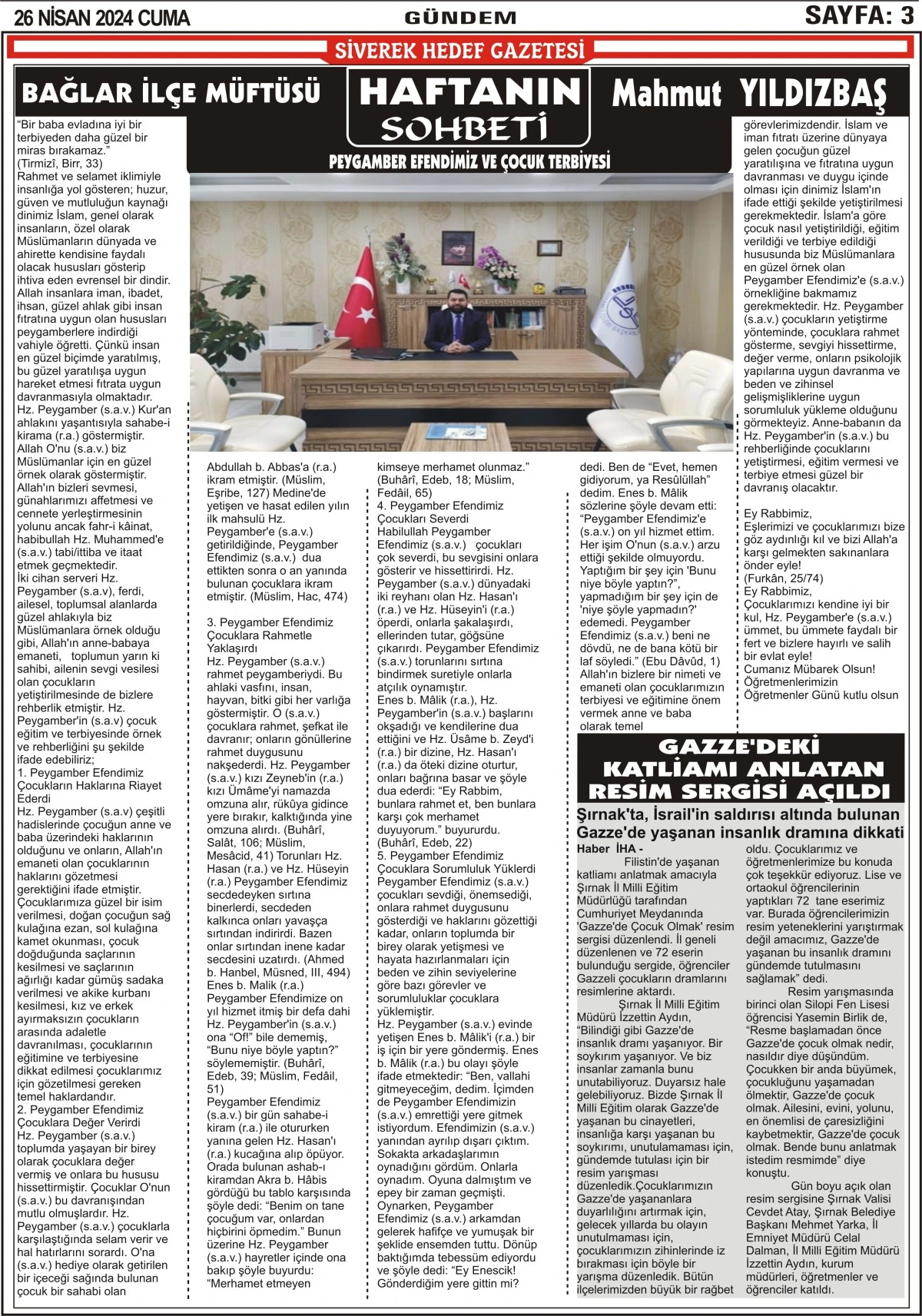 26.04.2024 Tarihli Gazetemiz