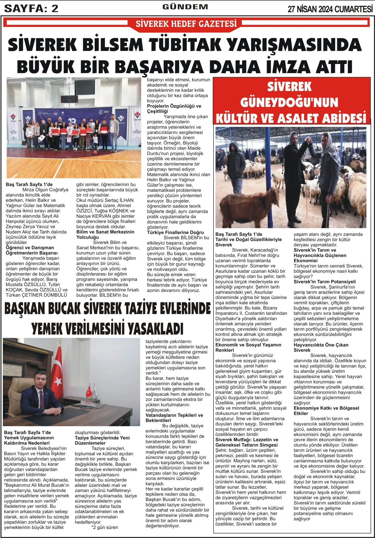 27.04.2024 Tarihli Gazetemiz