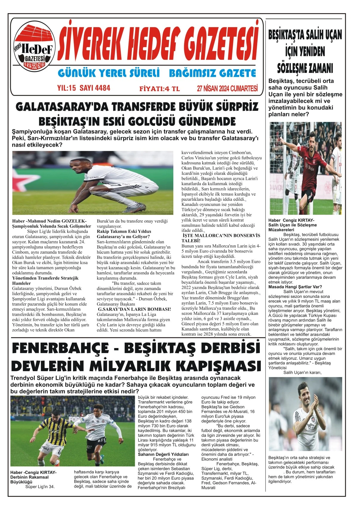 27.04.2024 Tarihli Gazetemiz