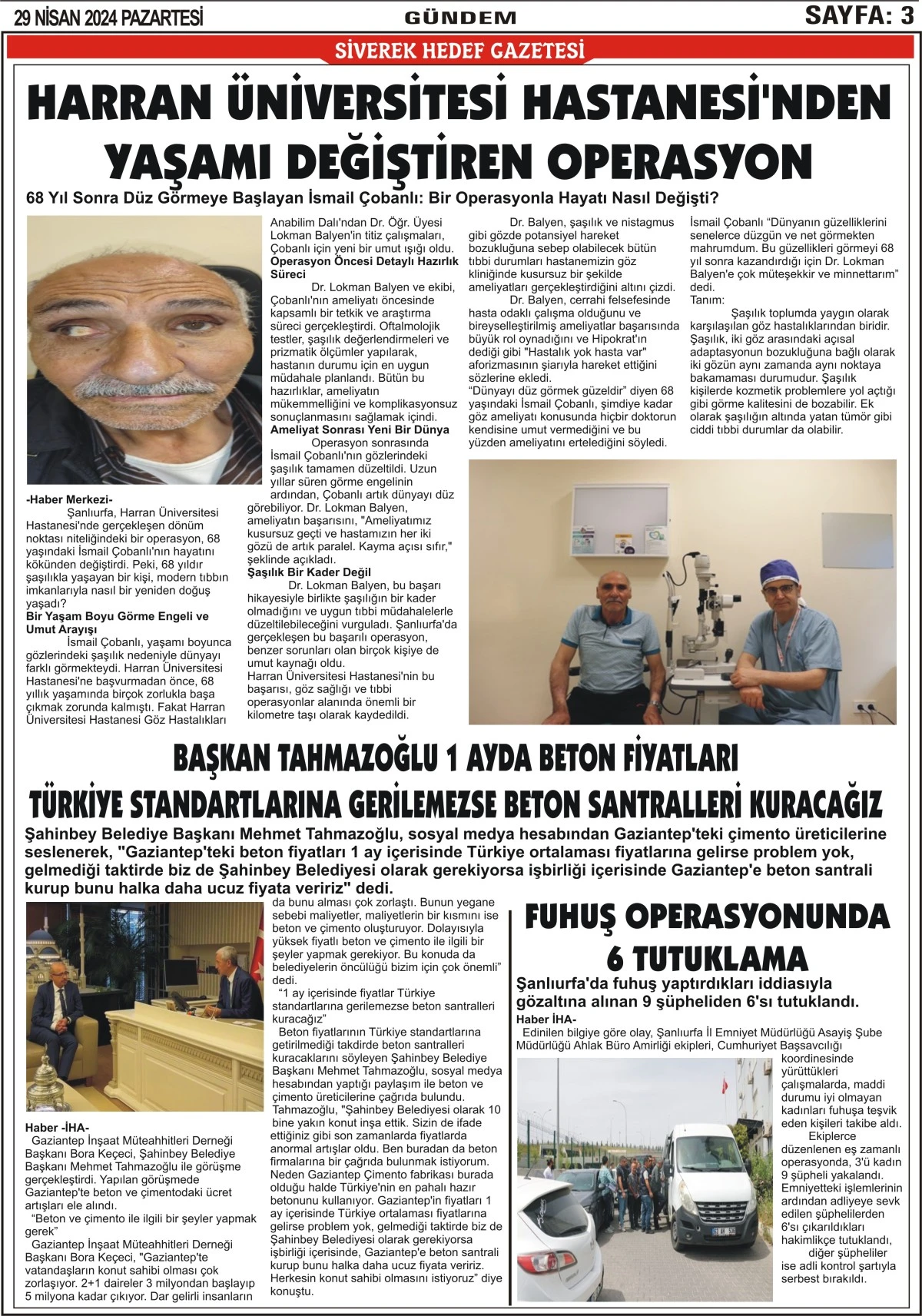 29.04.2024 Tarihli Gazetemiz