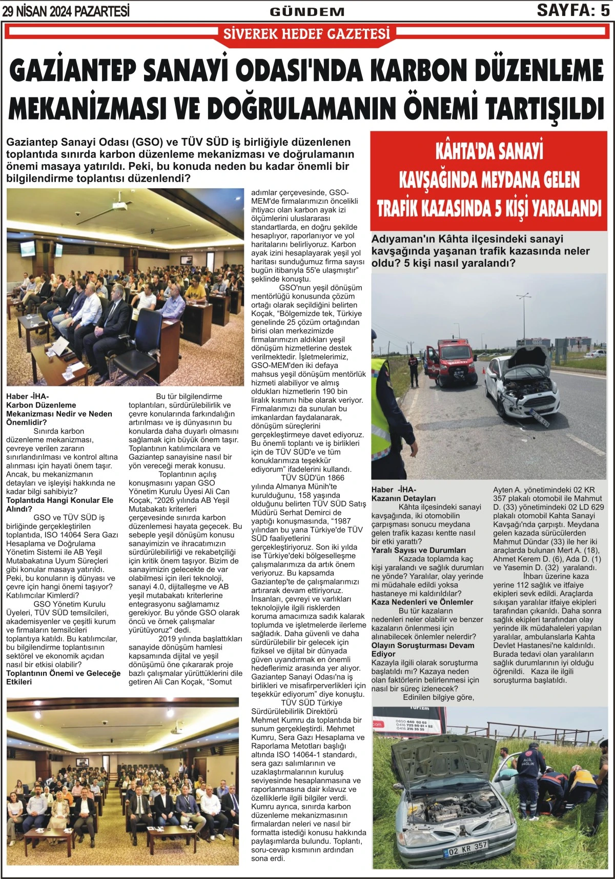 29.04.2024 Tarihli Gazetemiz