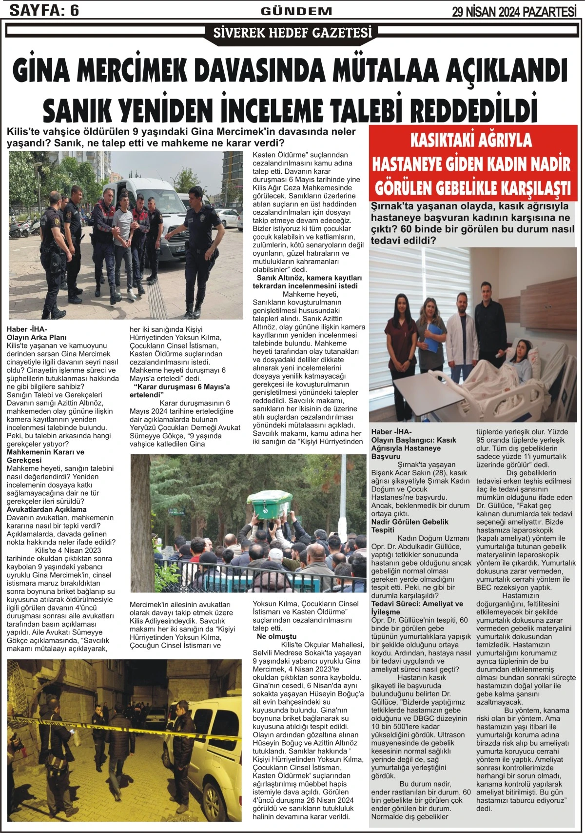 29.04.2024 Tarihli Gazetemiz