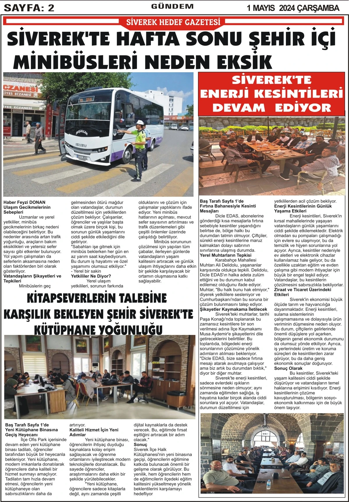 01.05.2024 Tarihli Gazetemiz