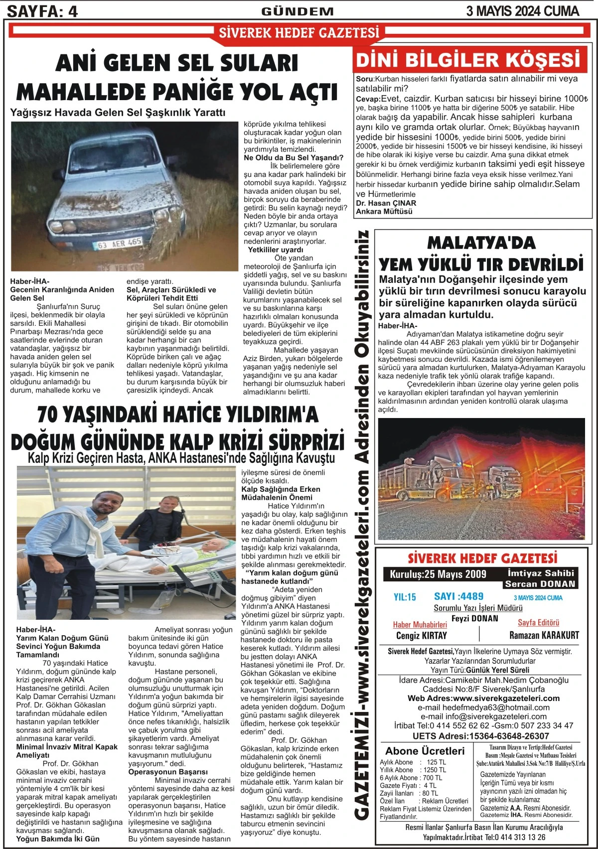 03.05.2024 Tarihli  Gazetemiz