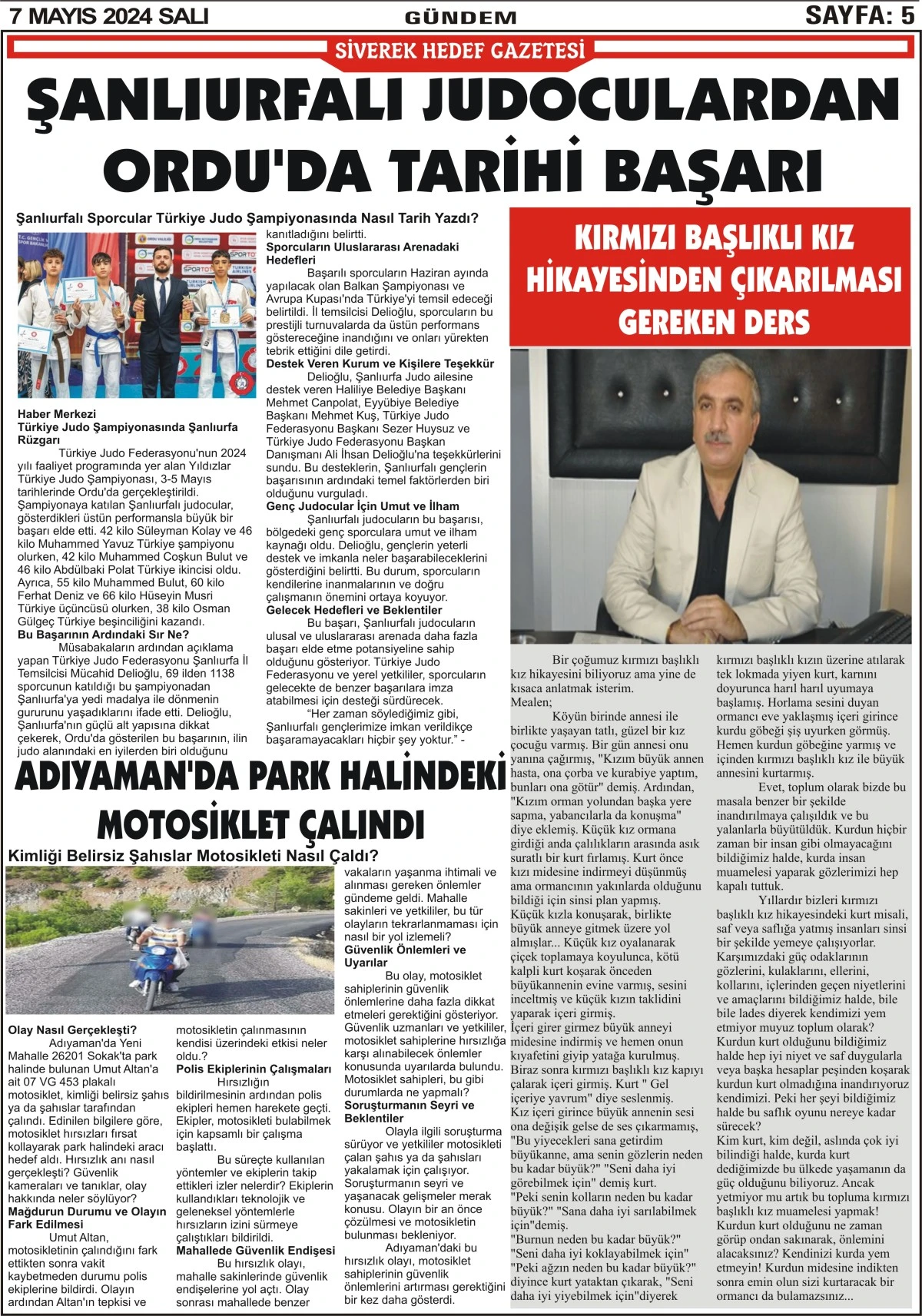 07.05.2024 Tarihli Gazetemiz