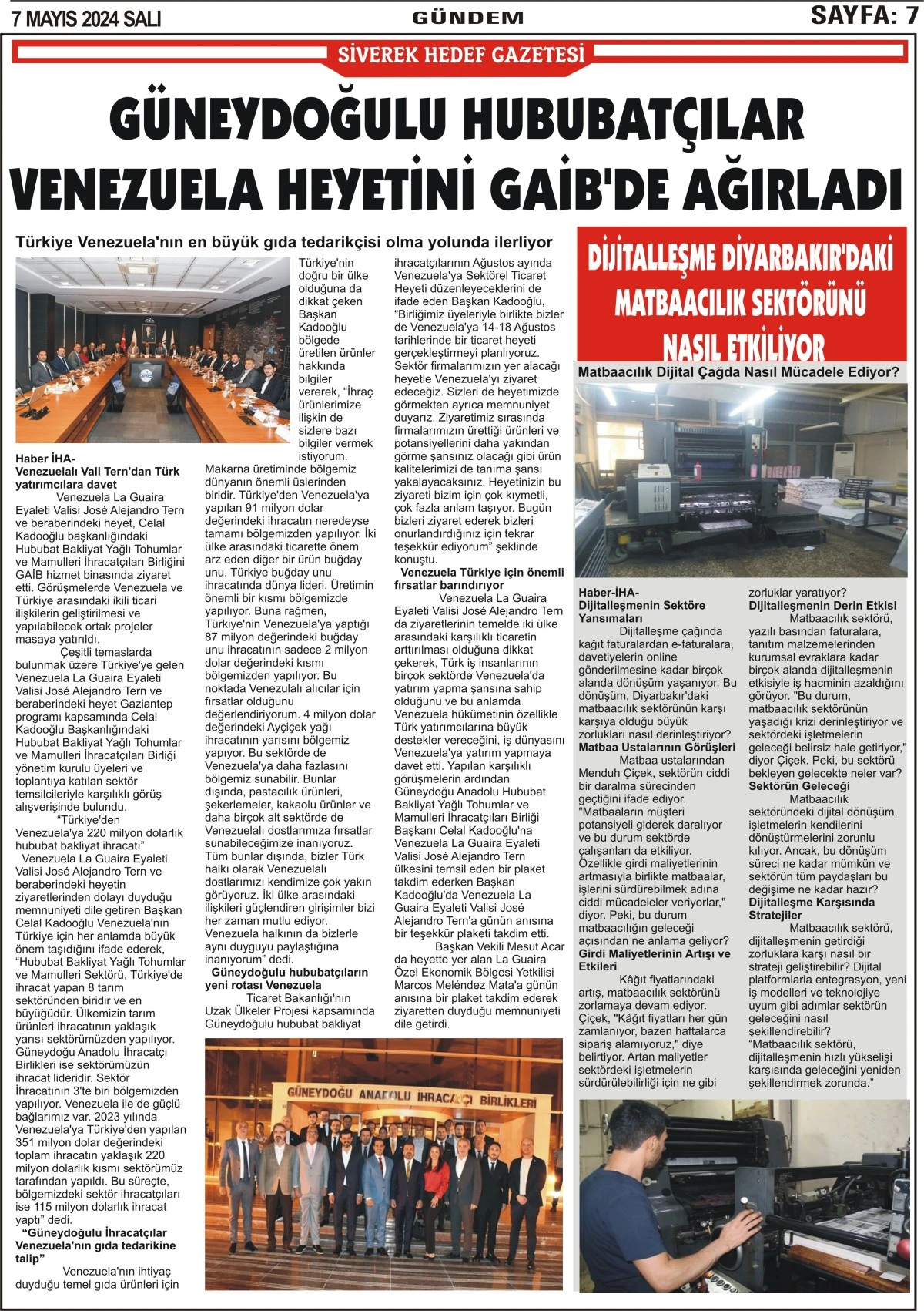 07.05.2024 Tarihli Gazetemiz