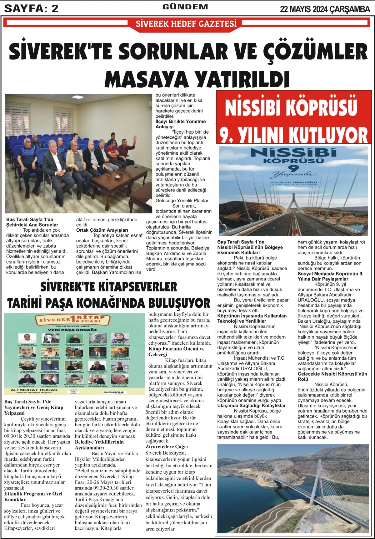 22.05.2024 Tarihli Gazetemiz