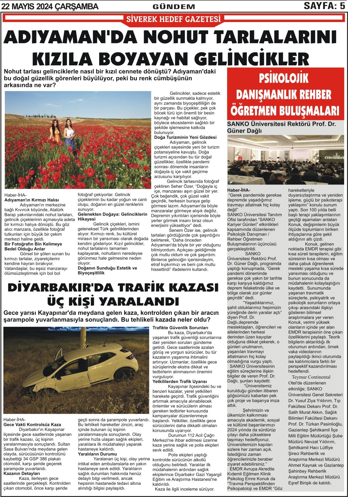 22.05.2024 Tarihli Gazetemiz