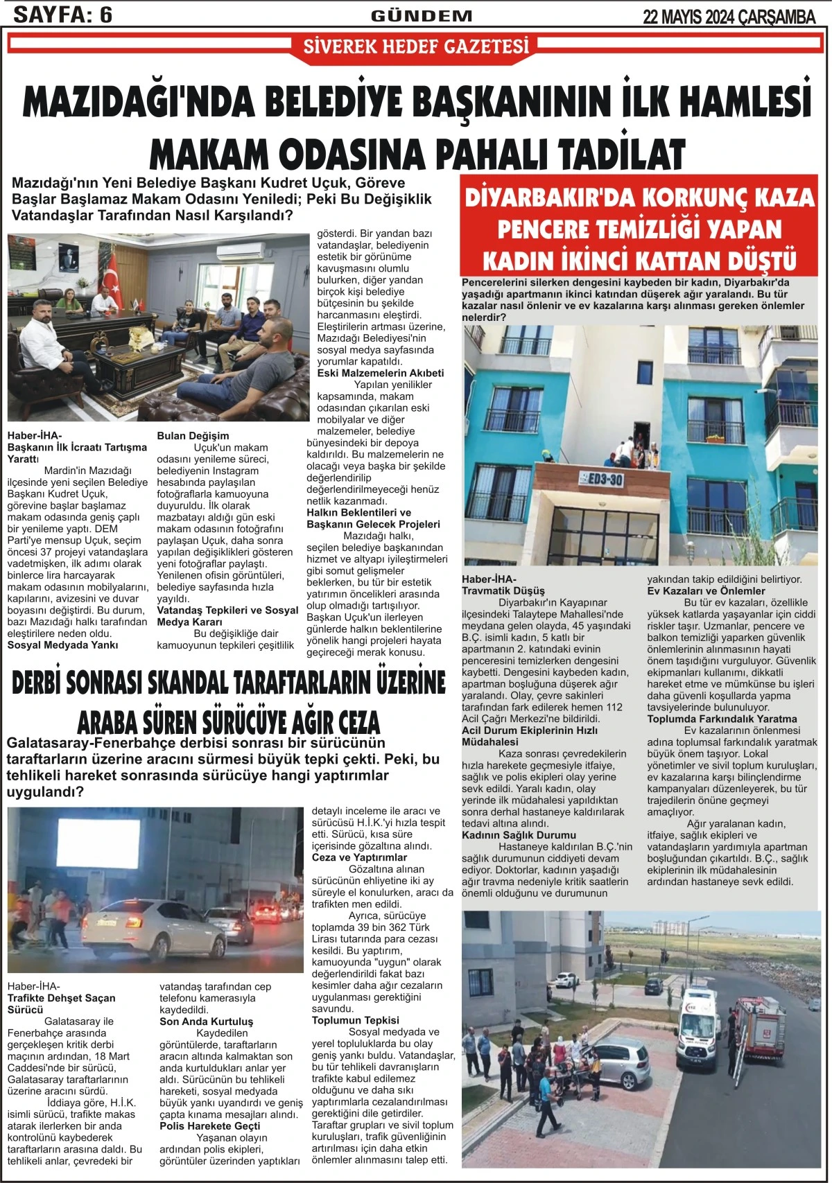 22.05.2024 Tarihli Gazetemiz