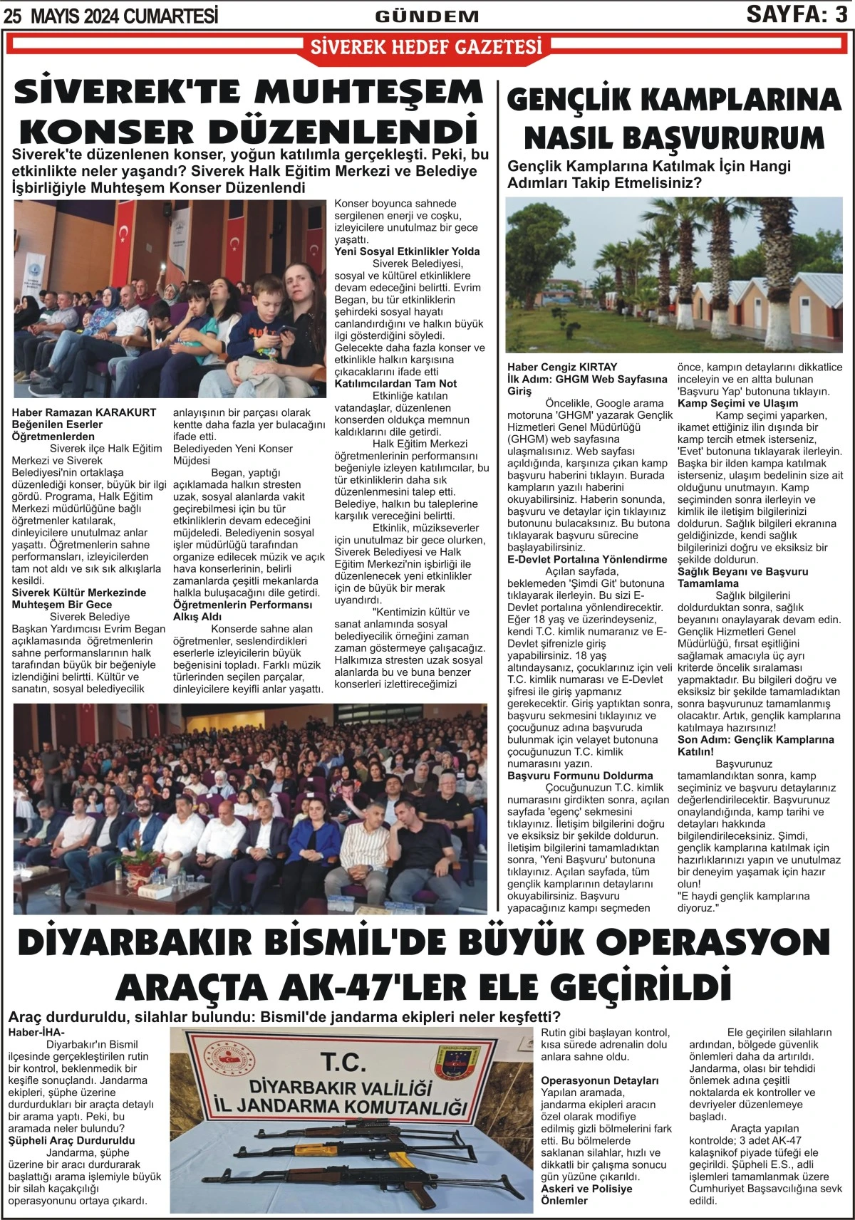 25.05.2024 Tarihli Gazetemiz