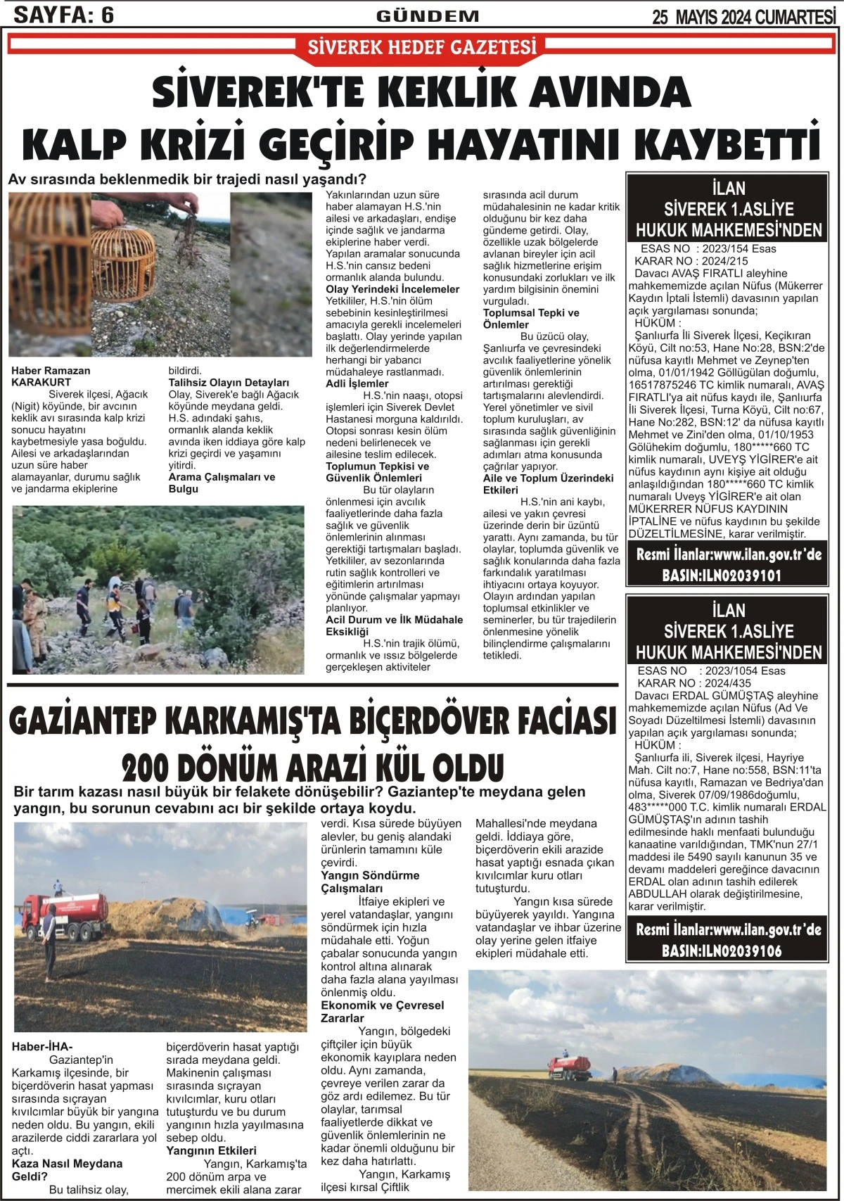 25.05.2024 Tarihli Gazetemiz