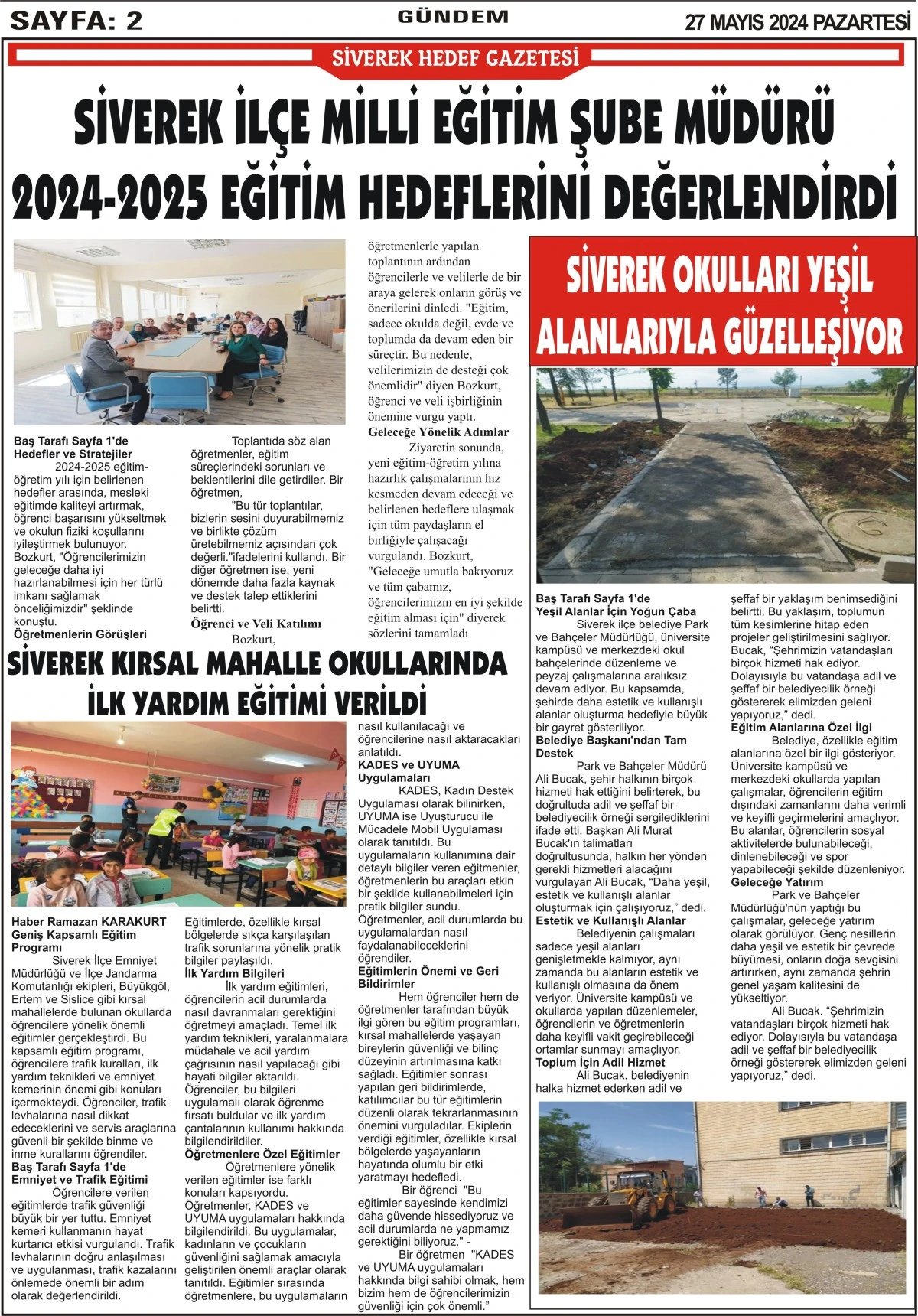 27.05.2024 Tarhili Gazetemiz