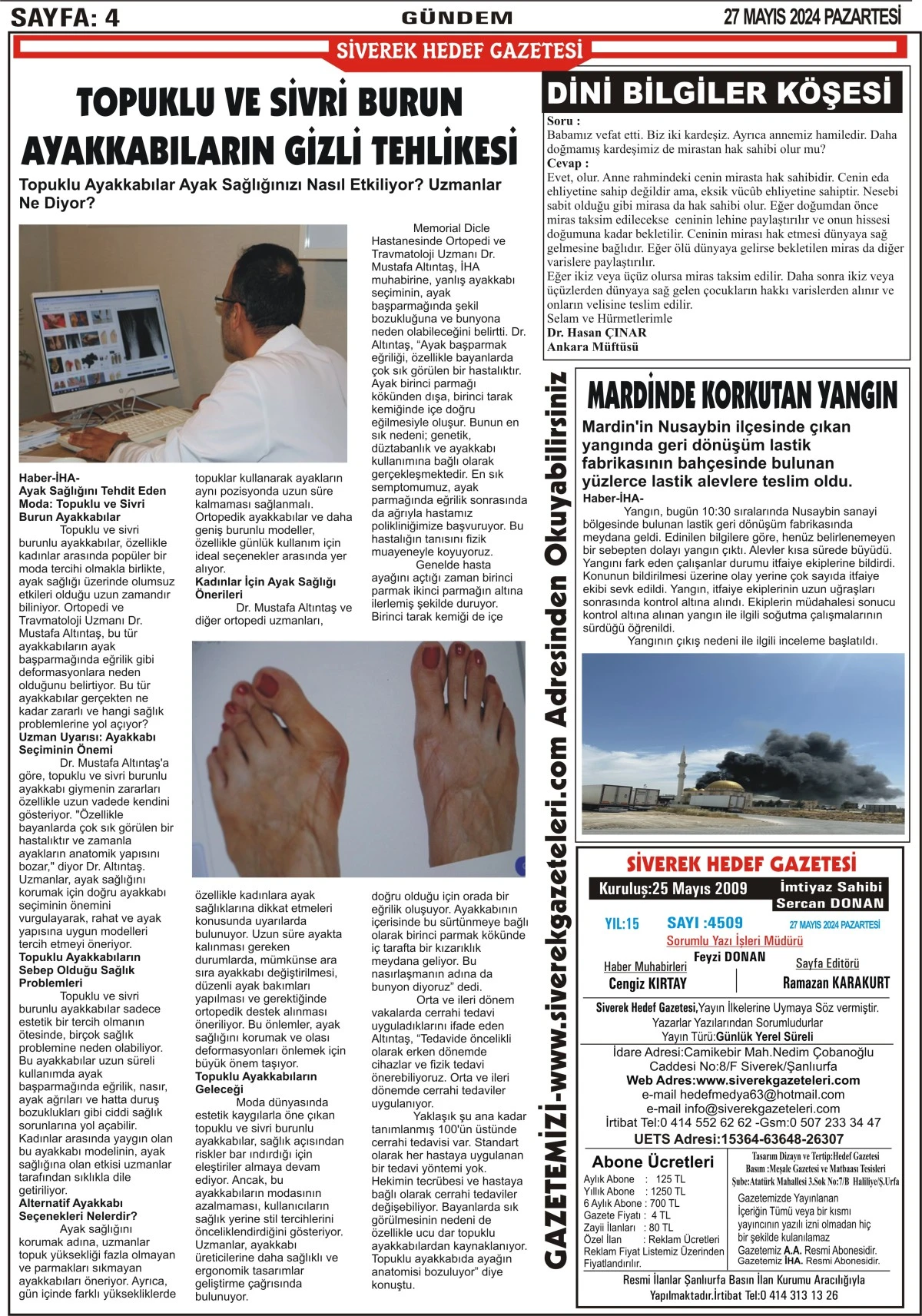 27.05.2024 Tarhili Gazetemiz