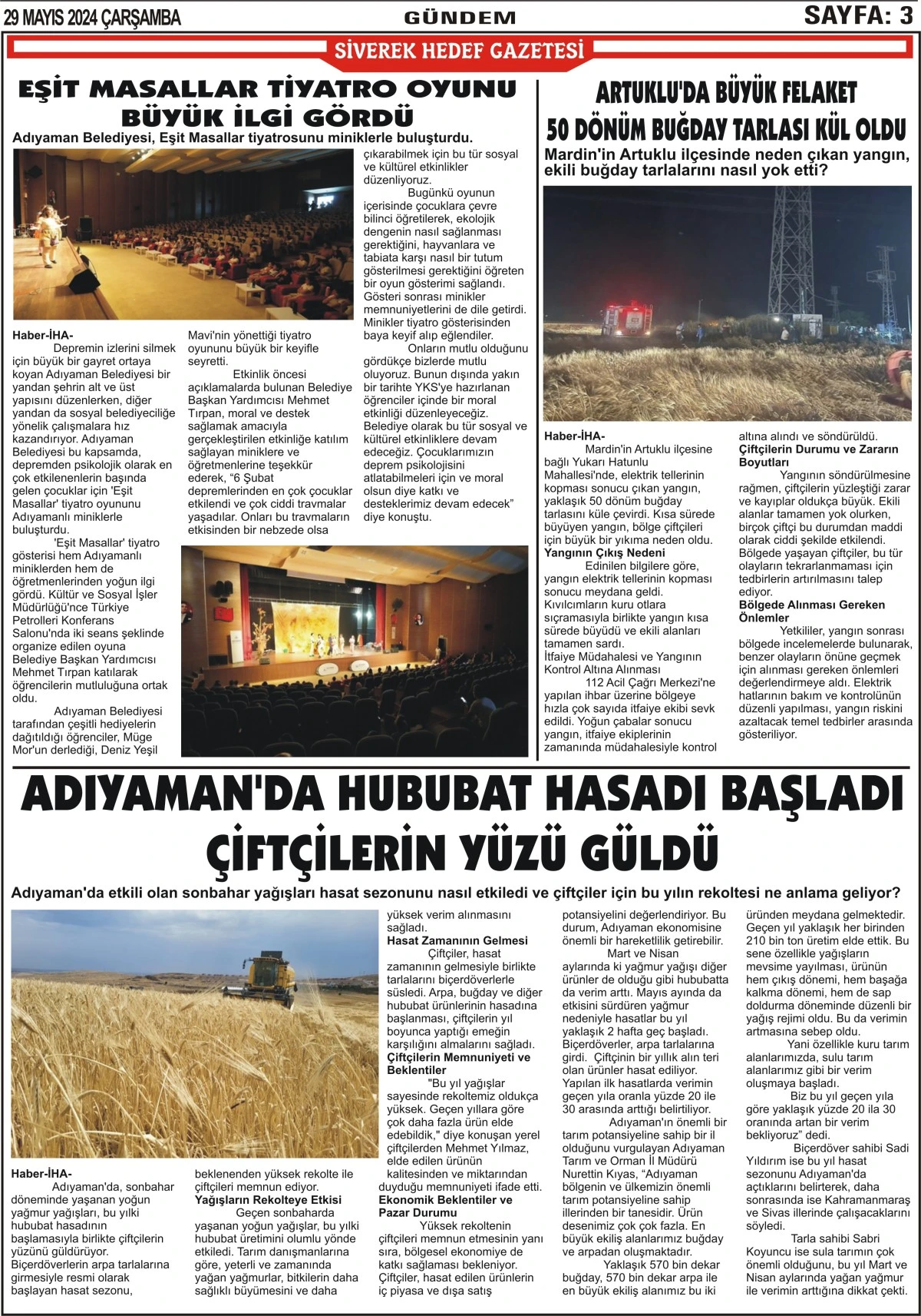 29.05.2024 Tarihli Gazetemiz