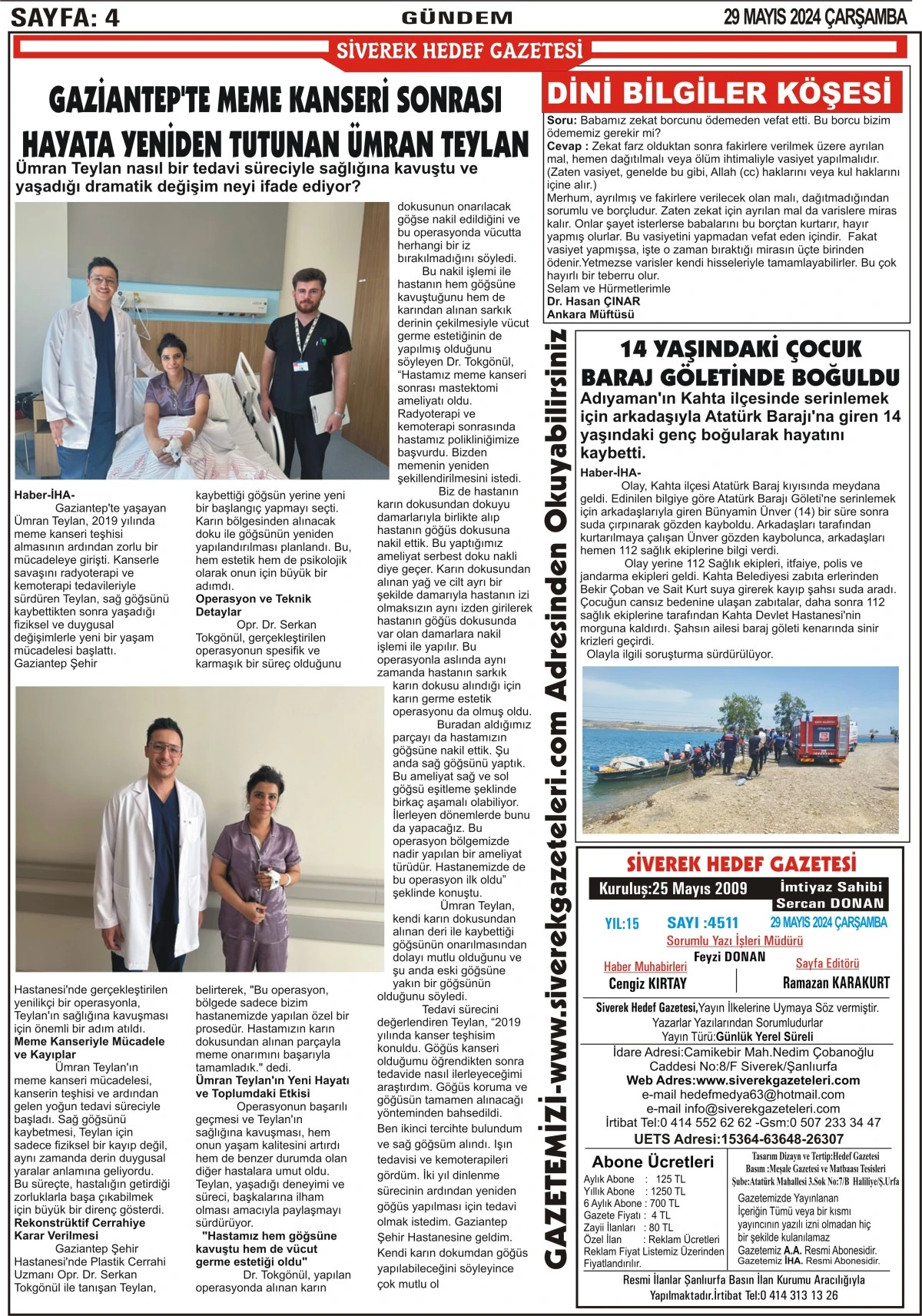 29.05.2024 Tarihli Gazetemiz