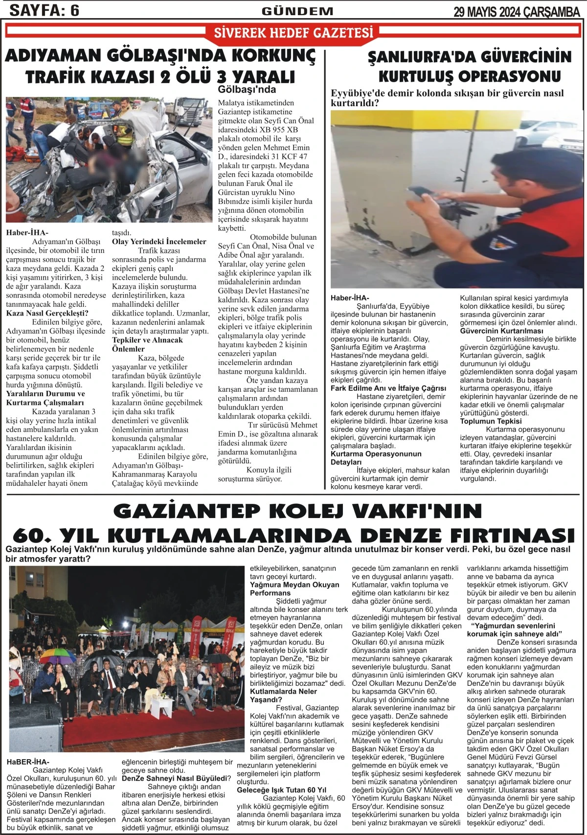 29.05.2024 Tarihli Gazetemiz