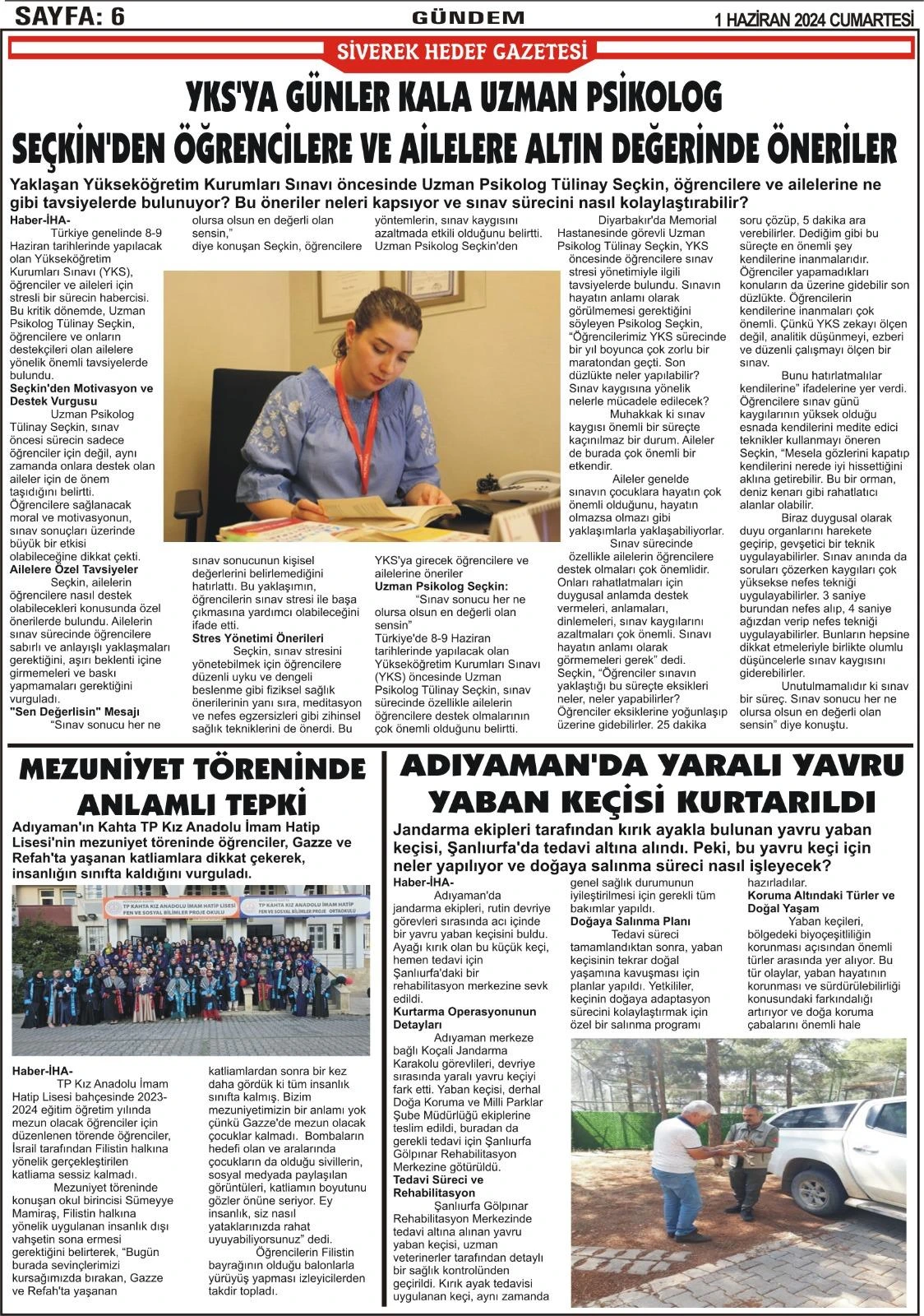 01.06.2024 Tarihli Gazetemiz