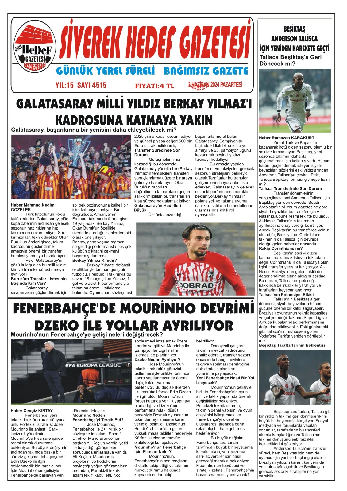 03.01.2024 Tarihli Gazetemiz