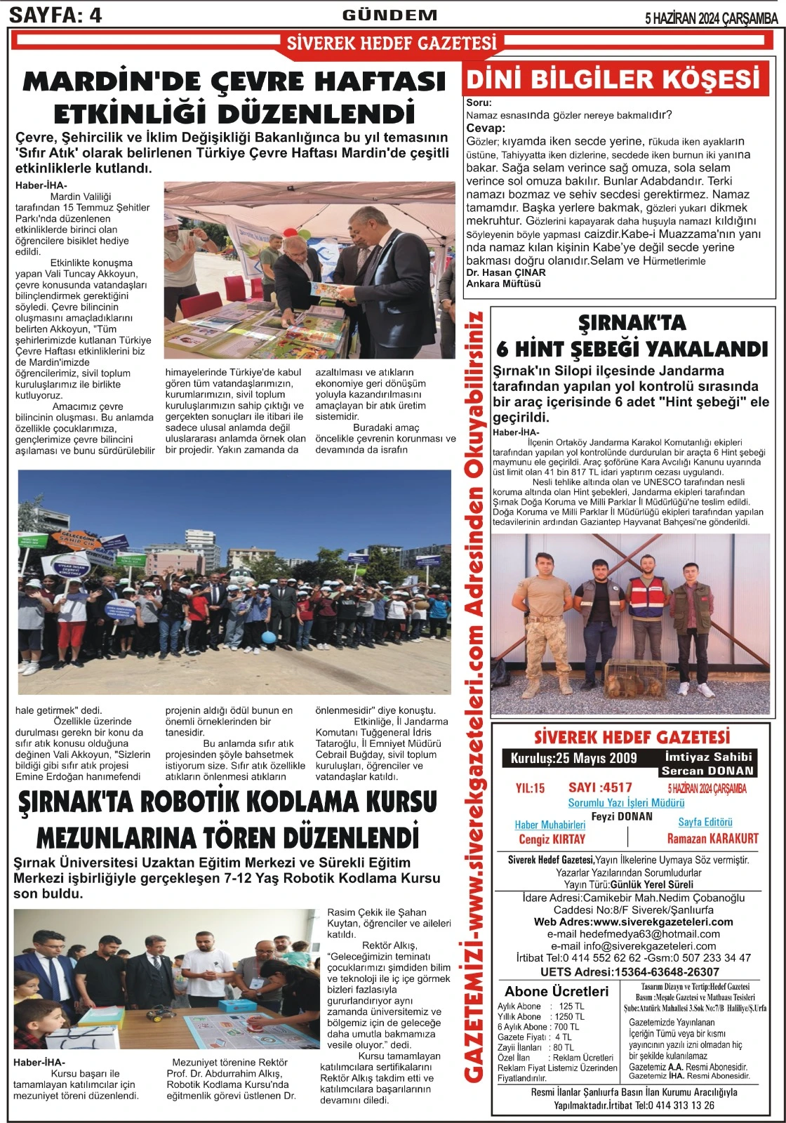 05.06.2024 Tarihli Gazetemiz