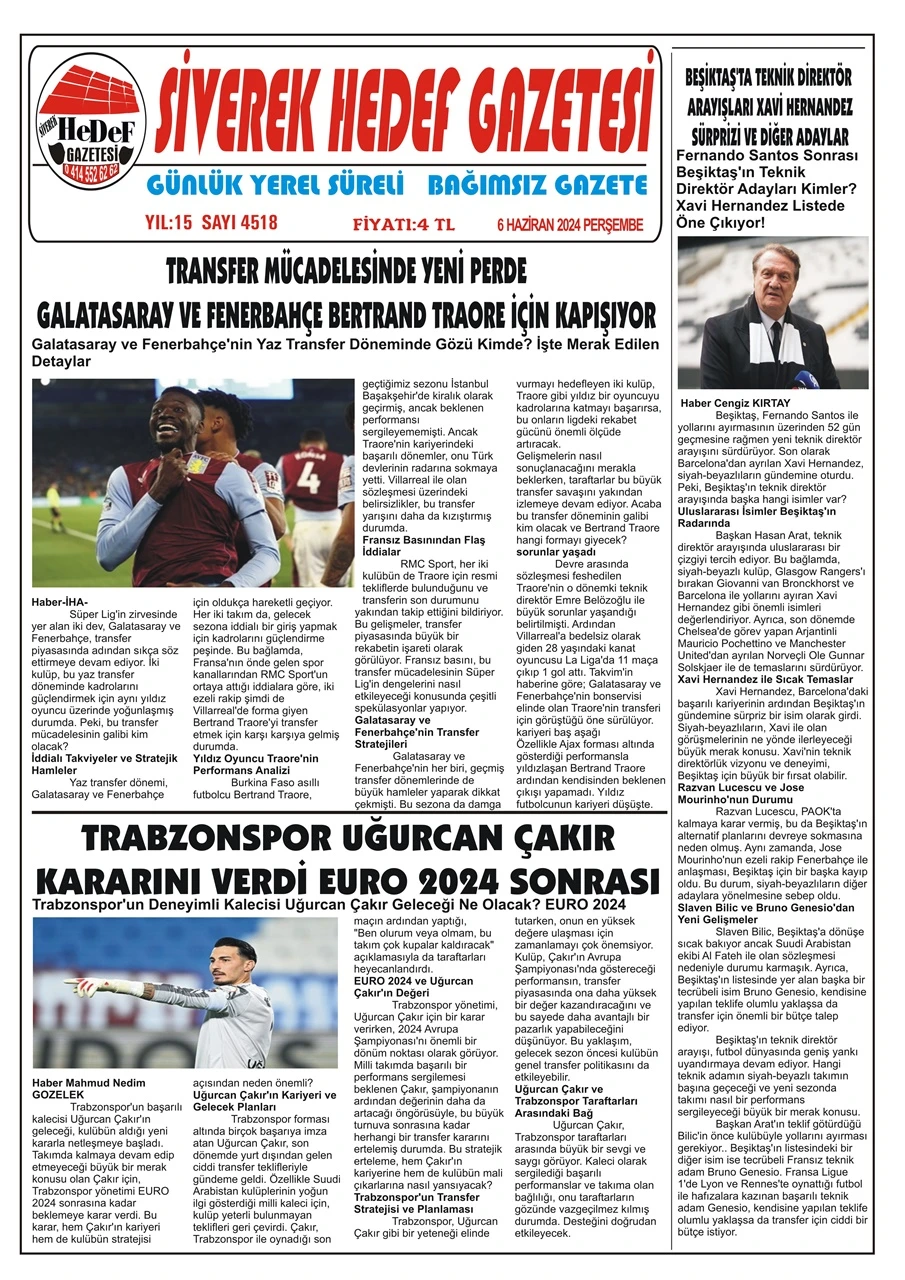 06.05.2024  Tarihli Gazetemiz