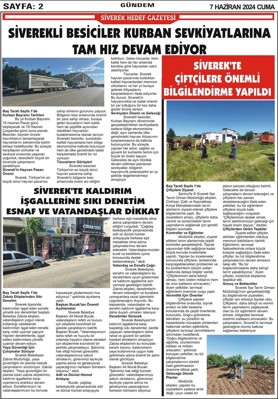 7.05.2024 Tarihli Gazetemiz