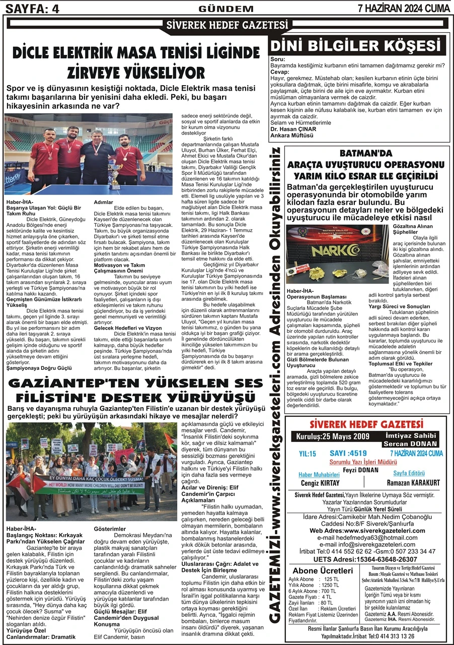 7.05.2024 Tarihli Gazetemiz