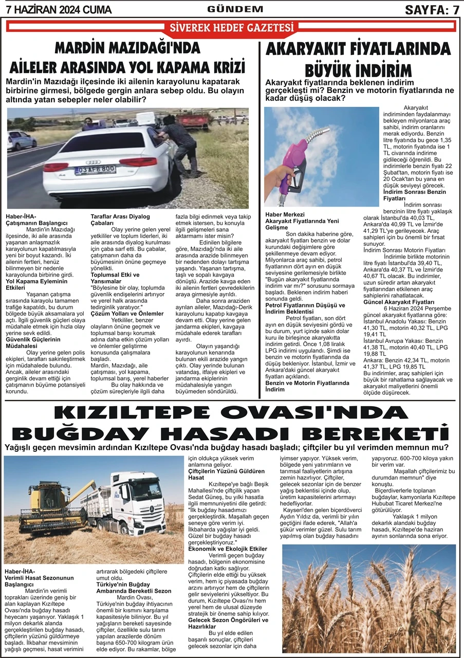 7.05.2024 Tarihli Gazetemiz