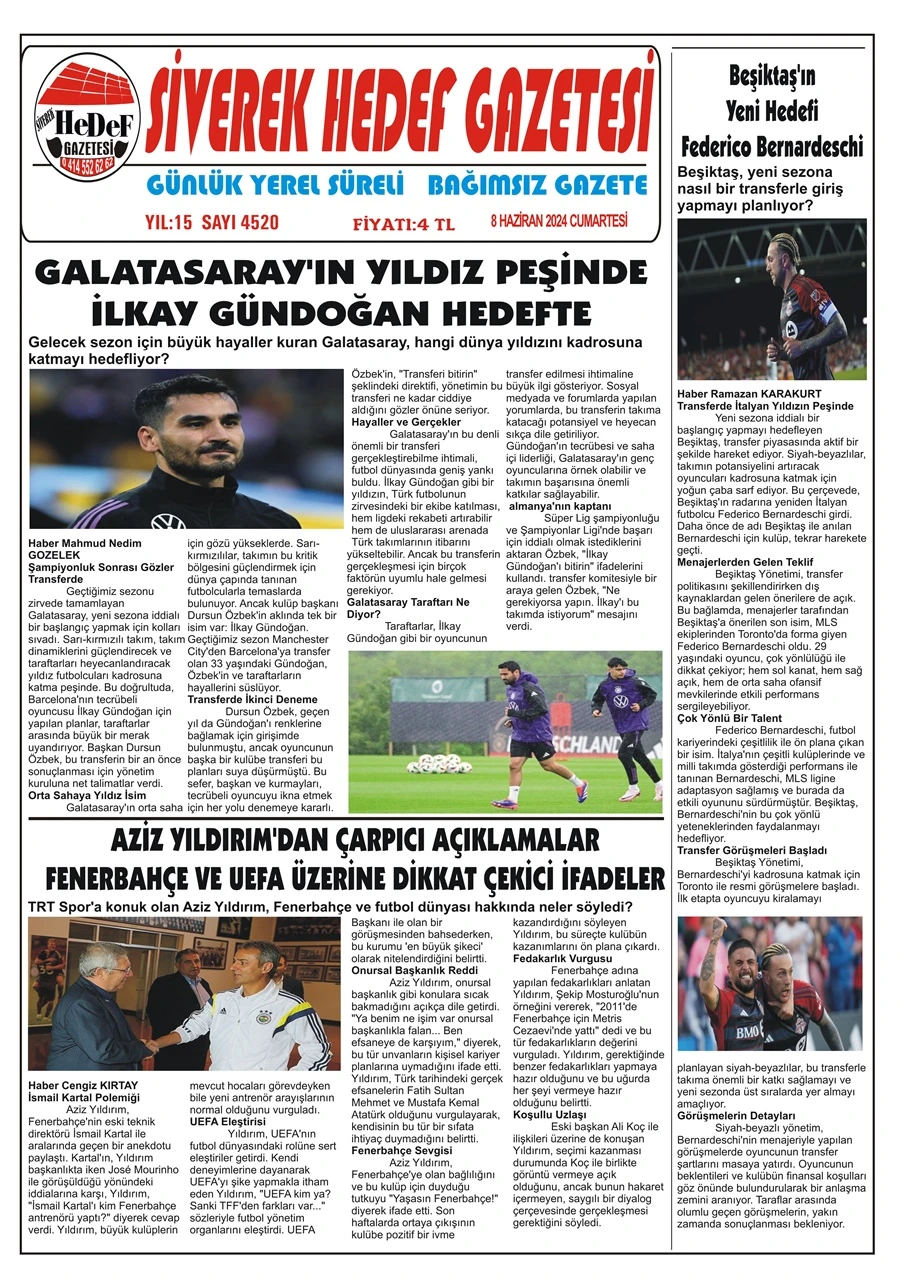 08.06.2024 Tarihli Gazetemiz