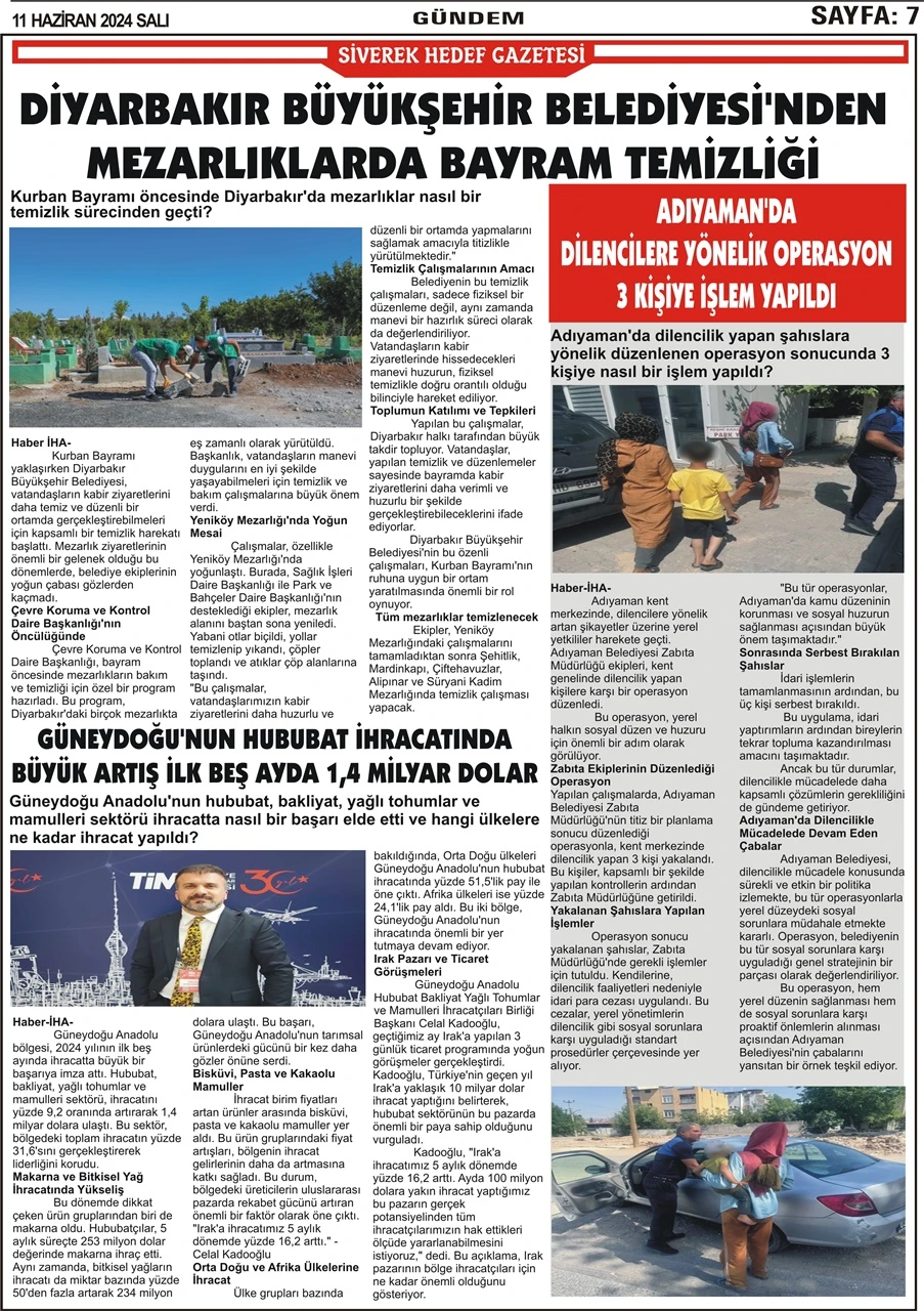 11.06.2024 Tarihli Gazetemiz